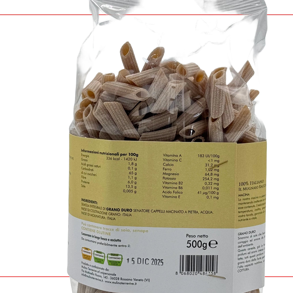 Senator Ritrow Specialty Wholemeal Senatore Cappelli Penne 500g – vaigustando