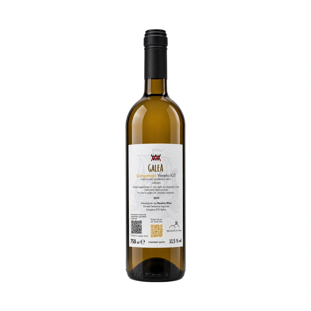 Galea Garganega Veneto IGT 2025 (retro etichetta)-Masiero Wine-Vaigustando