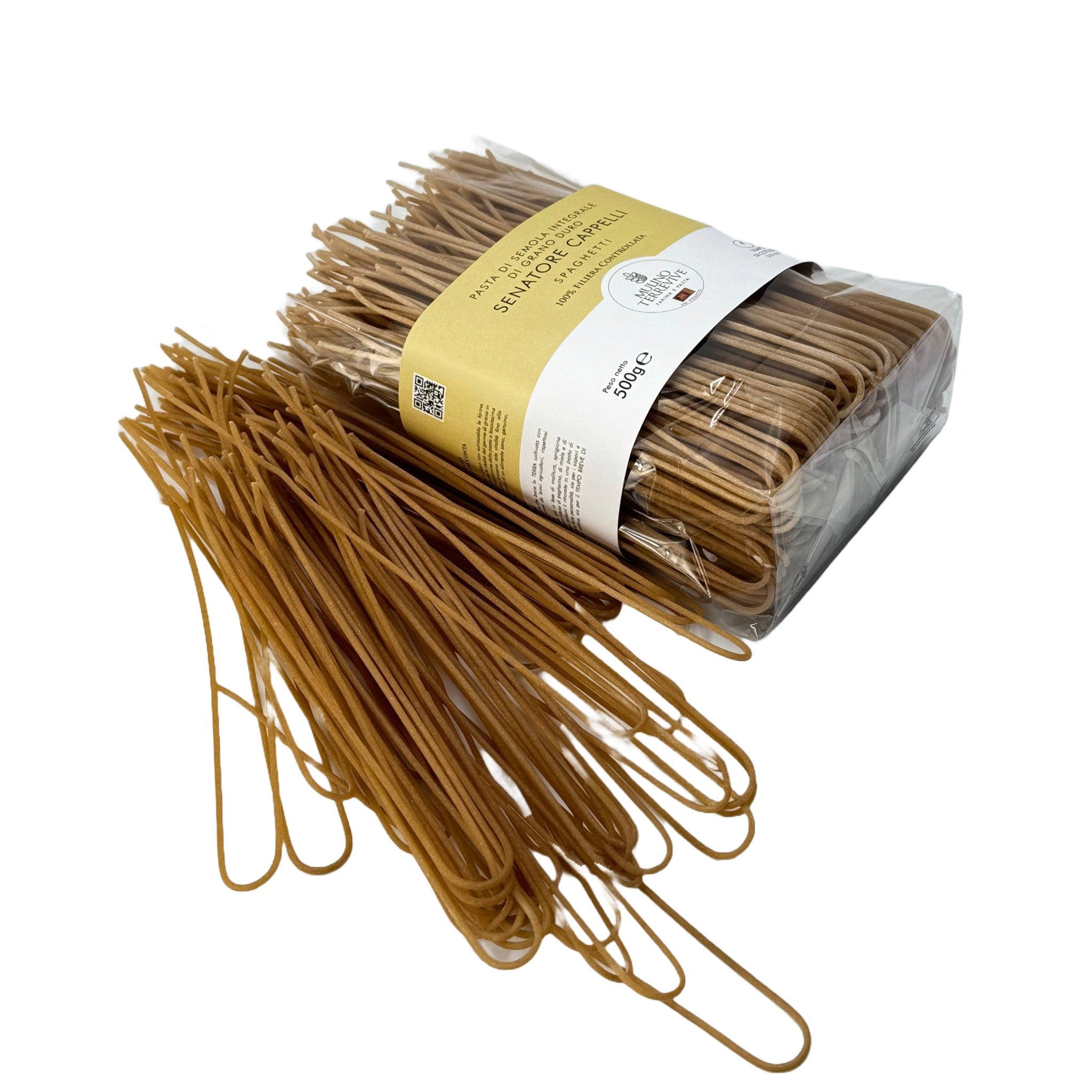 Specialità Integrale Senatore Cappelli Spaghetti 500g  -  Mulino Terrevive - vaigustando
