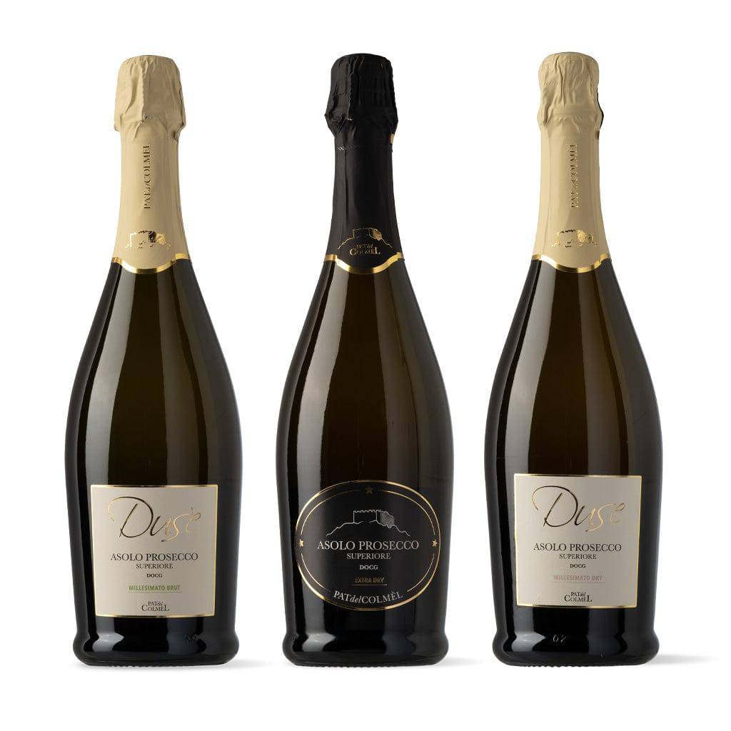 Asolo Prosecco Superiore DOCG: Duse Millesimato Dry, Duse Millesimato Brut, Extra Dry  -  Pat del Colmel - vaigustando